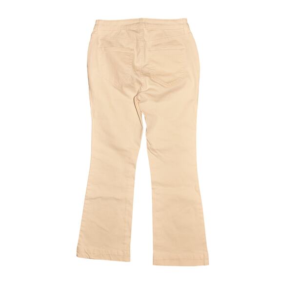 NINE WEST NEW $60 Cream Stretch Denim Cropped Kick Flare Jean 4P - Picture 2 of 3